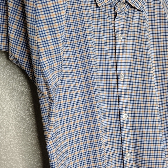 Mizzen+Main Men's Checkered Trim Fit Long Sleeve Button Down Dress Shirt Sz M - Picture 7 of 12